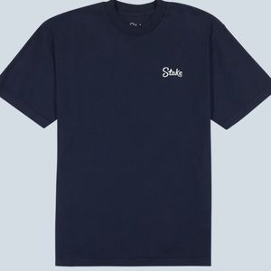 NWOT Stake- White on navy stake tshirt